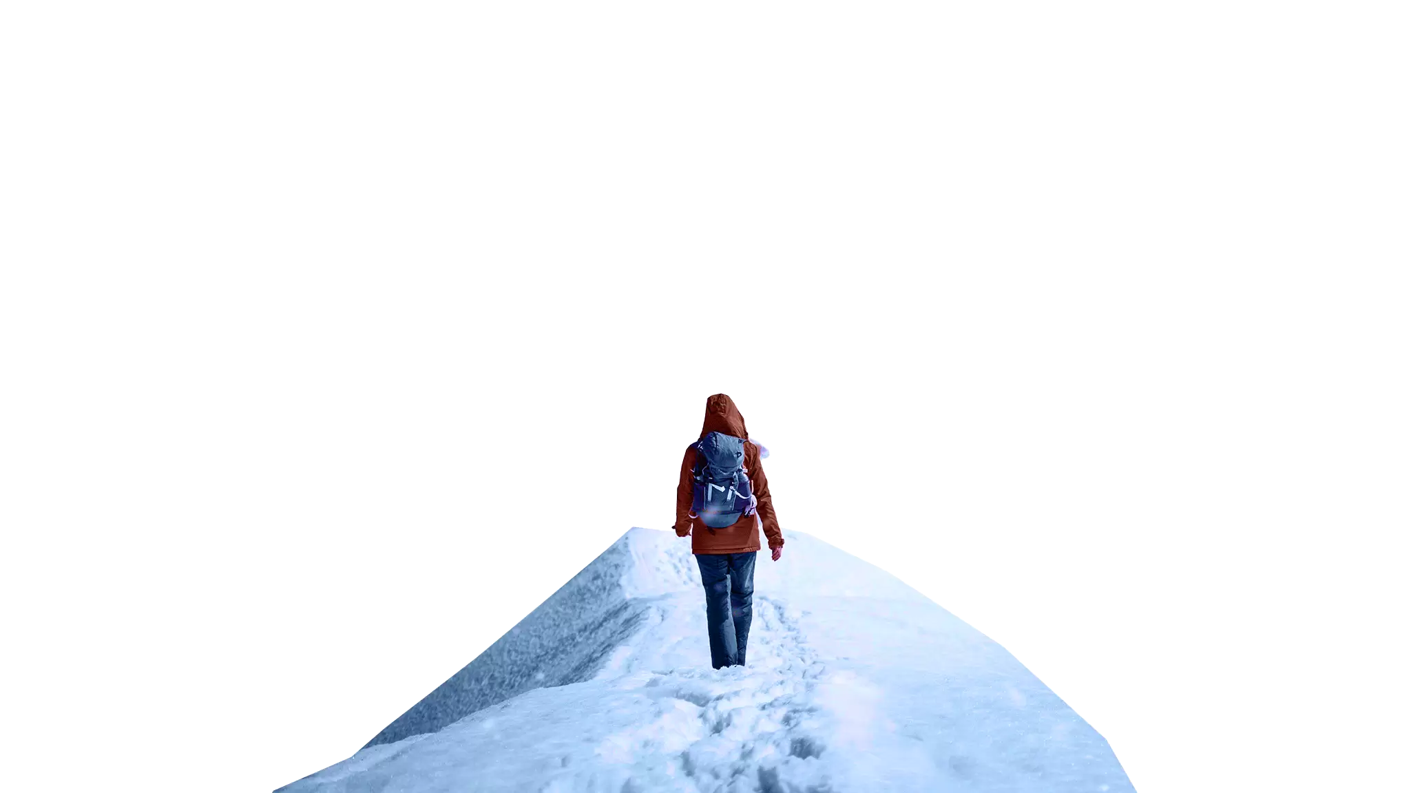 Man in front of mountains